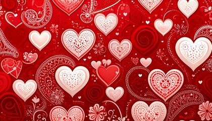 Romantic heart pattern background