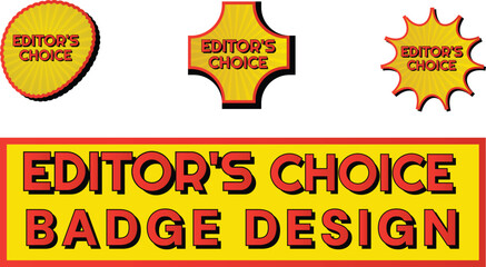 Editor's Choice Badge Vector Set
