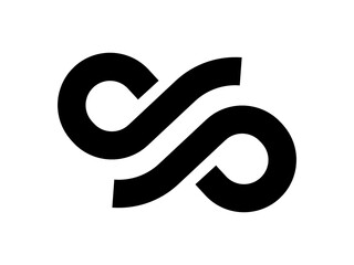 abstract s letter logo with infinity symbol - creative s logo