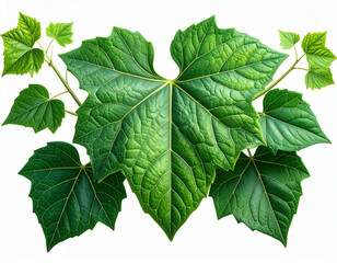 Parthenocissus tricuspidata or Ivy green with leaf. Png transparency