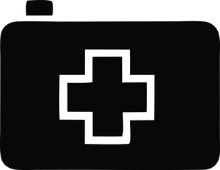 First aid kit symbol medical emergency health care icon medicine box supplies treatment safety help assistance healthcare emergency kit
