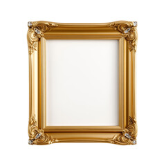 Elegant golden ornate frame for art or display