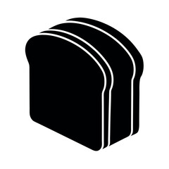 Minimal Glyph Slice of Bread with Rounded Top Vector Illustration