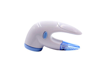 Electric lint remover isolated on a white background. Device for removing lint from fluffy clothing.