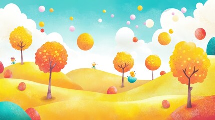 Colorful autumnal landscape