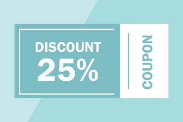 Clean Discount Banner Template Simple Geometric Coupon Layout Vector Design
