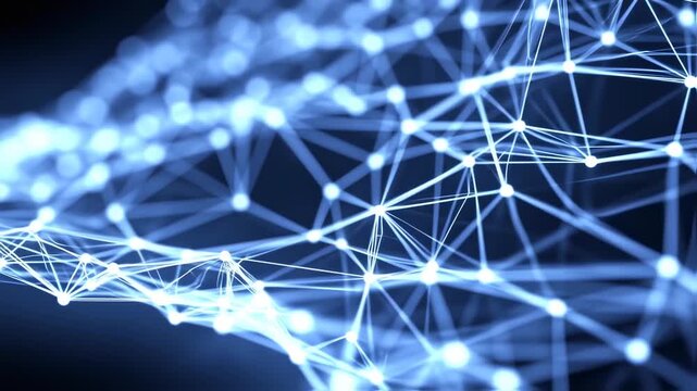 Abstract network of glowing points and lines (1)
