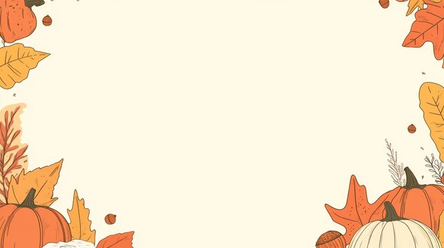 Autumnal decorative border