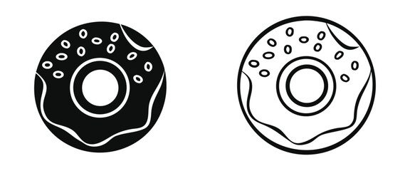Donut icon vector. doughnut icon. donut logo 
