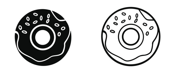 Donut icon vector. doughnut icon. donut logo 
