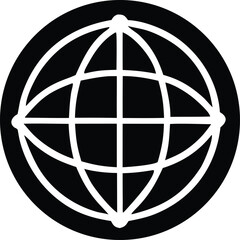 Abstract geometric globe network symbol modern digital concept for global connection technology and business communication