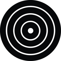 Classic circular target emblem concentric rings symbol precision aim graphic