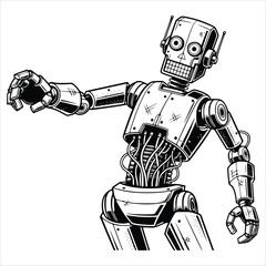 Mechanical Robot with Exposed Inner Structure