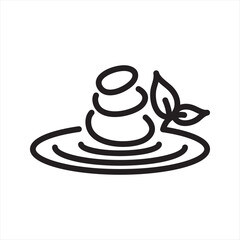 peaceful silent nature simple line icon