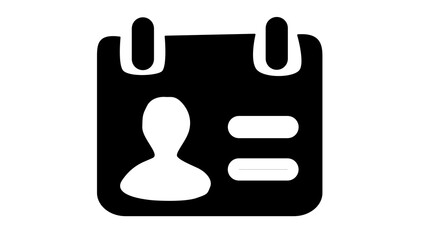 ID card icon design element for identity and profile Minimalist style Vector illustration Isolated on white background