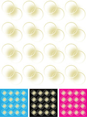 Repeating Pattern: Elegant Oval Design in Various Colors