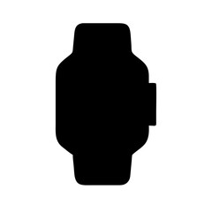 Black smartwatch vector illustration for wearable technology and digital device design needs online