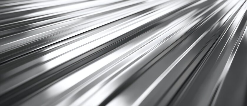 Sleek parallel metal lines reflective gray surface texture modern industrial design background