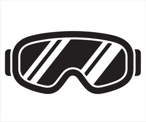 Goggles silhouette vector illustration isolated on white background
