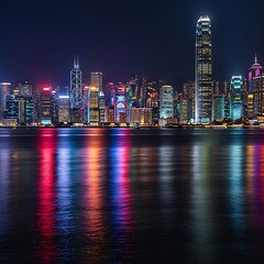 Fototapeta premium Hong Kong Cityscape at Night.