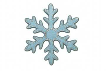 Blue snowflake shape creating winter holidays decoration