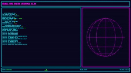 Animated sci-fi tactical command interface. Features a radar map with hostile targets, system status alerts, and a data log on a flickering CRT screen. High-tech, retro feel. - Powered by Adobe