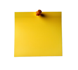 Hand Holding Yellow Sticky Note | Blank Memo Paper Isolated on White Background