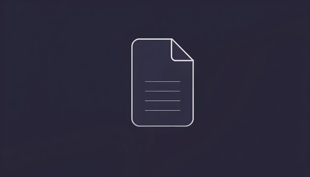 A minimalist icon representing a document or paper with lines of text.