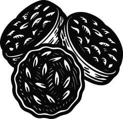 A visually striking abstract image with dynamic shapes and textures isolated on transparent background