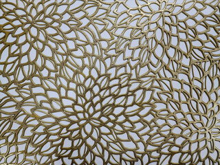 Featuring a textured surface with a repeating floral pattern, it looks intricate, yet elegant, luxurious, and modern.