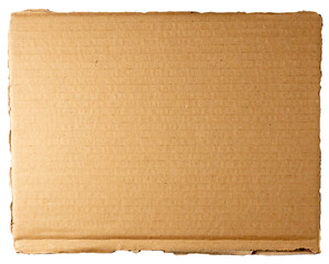 brown cardboard  carton sheet isolated on white background