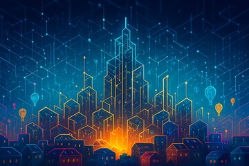 abstract music background with notes