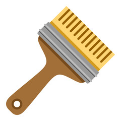 Vector Color Icon of Wide Painting Brush