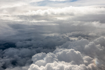 View of clouds from inbetween