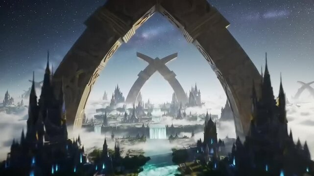 Fantasy cityscape panorama