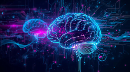 An illustration of an abstract glowing blue sphere of electricity and energy floating in black space