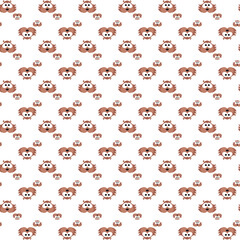 
Seamless childish pattern with cute farm animals creative kids texture