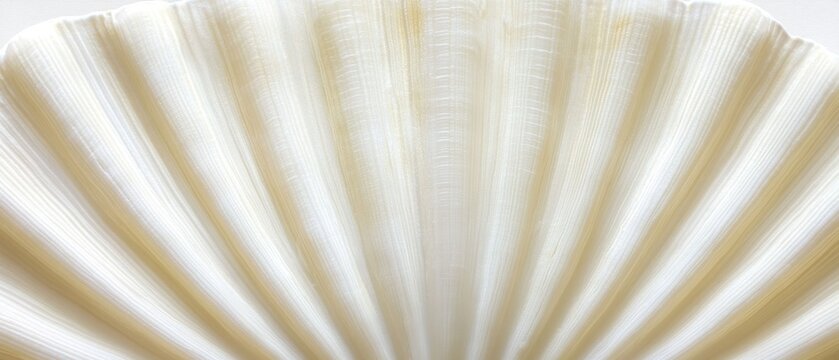 Creamy white shell texture radial pattern nature close up organic design element