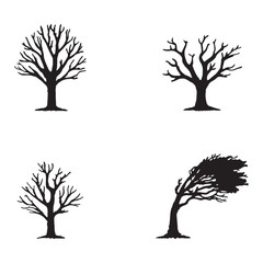 Fototapeta premium Collection of Tree Silhouettes – Nature Vector Set