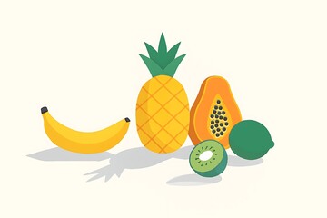 vector illustration of fruits