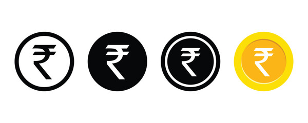 Rupee symbol. Indian Rs sign vector illustration. Indian rupees icon. Indian currency sign symbol