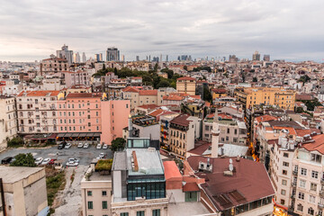 Fototapeta premium Aerial view of Beyoglu in Istanbul, Turkey