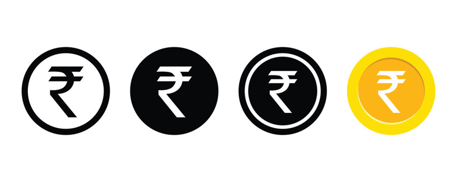 Rupee symbol. Indian Rs sign vector illustration. Indian rupees icon. Indian currency sign symbol