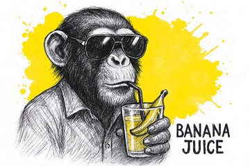 Banana juice advertisement style 