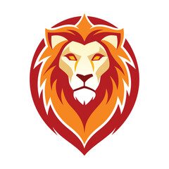 Obraz premium Lion Head Mascot Logo Graphic Vector