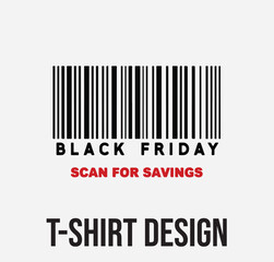 Black Friday Sale T-Shirt Design | 50% Off Discount Tag Graphic Tee Vector