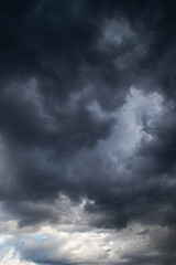 Brooding Storm Clouds Over a Dark Sky: Dramatic Weather Scene With Ominous Horizon