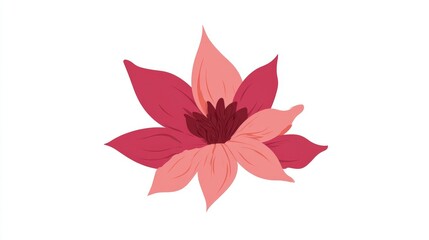 Obraz premium Vibrant red maple leaf isolated on a white background, symbolizing autumn and the beauty of nature's changing seasons