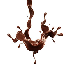 Fototapeta premium liquid chocolate splash on a transparent background
