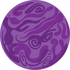 gaseous purple planet vector art